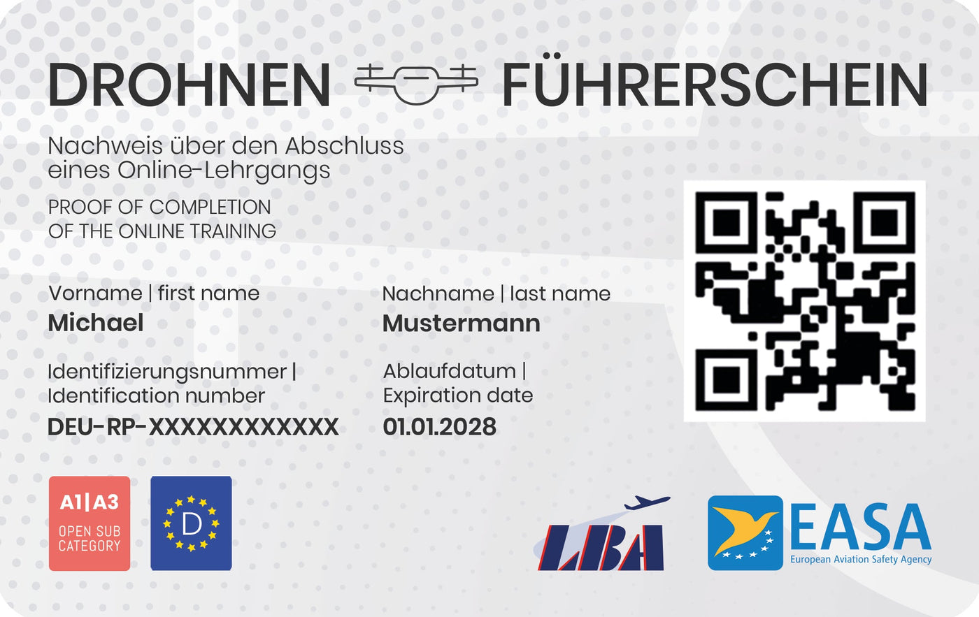 EU Kompetenznachweis Design A1/A3 [DE] - Kartenfabrik